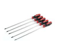 Lot de 4 tournevis Torx étoile CT2899 T15/T20/T25/T30/-300 mm - Extra longs - Argent