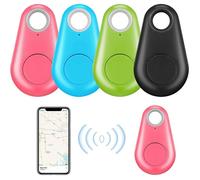 Lot de 4 trackers GPS intelligents en forme de gouttelettes d'eau, localisateur de clés sans fil, capteur d'alarme anti-perte