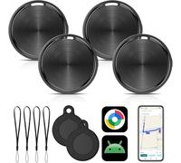 Lot de 4 trackers GPS intelligents pour Android, compatible avec Google Mon appareil (uniquement Android), tracker Bluetooth pour clés, bagages, sacs et valises