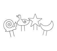 Lot de 4 treillis en fer résistant aux déchirures pour jardin, jardin, terrasse, balcon, support de fleurs pour plantes de vigne, cadre de fleur, fer anti-déformation, créatif