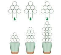 Lot de 4 treillis en métal pour plantes d'intérieur - Support pour plantes grimpantes et fleurs grimpantes, treillis de jardin d'intérieur pour plantes grimpantes (vert)