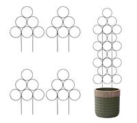 Lot de 4 treillis pour plantes d'intérieur de 40 cm - Treillis métallique empilable pour plantes grimpantes, support de plantes en pot pour Monstera, vigne, lierre, pothos - Accessoires de treillis de