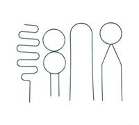 Lot de 4 treillis pour plantes grimpantes, 34 x 10 cm, piquets de jardin irréguliers pour vignes, roses, hoya, intérieur pour extérieur (vert)