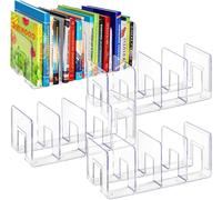Lot De 4 Trieurs De Fichiers En Acrylique Transparent À 4 Sections Pour Livres, Enveloppes, Courrier, Documents, Cahiers, Classeurs, Sacs À Main, Séparateur D'embrayage
