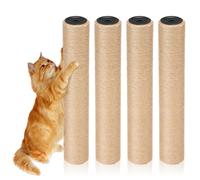 Lot de 4 Troncs de Rechange en Corde de sisal Naturel pour Arbre à Chat - Diamètre : 6,8 cm - 40 cm - Protection des Meubles - Tronc de Rechange Robuste et - Arbre à Chat pour Le