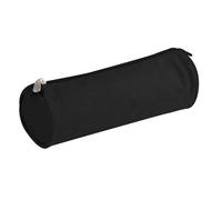 Lot de 4 Trousses ronde 7 x 22 cm Textile uni Noir