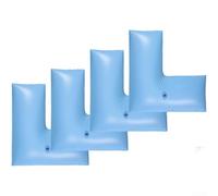 Lot de 4 tubes à eau gonflables en forme de L pour piscine, kit d'hivernage pour sécuriser les coins de la piscine