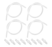 Lot de 4 tubes à lait avec 8 connecteurs, 38 cm, tuyaux de rechange en silicone sans BPA, pièces de rechange pour machines à café Jura HP3 E6/E8/Z10