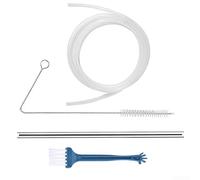 Lot de 4 tubes à lait et brosses pour café Bosch pour Siemens | Le silicone assure un débit de lait fluide, durable en acier inoxydable, parfait pour un usage quotidien