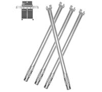 Lot de 4 tubes de brûleur 62752 pour barbecue Weber Genesis, pièces de rechange pour Weber Genesis 300 SER avec boutons de commande avant Genesis E330 E320 E310 S330 S320 CEP330,304 en acier