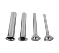 Lot de 4 tubes de remplissage de saucisses en acier inoxydable pour hachoir à viande manuel ou électrique (5,4 cm)