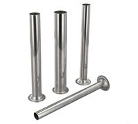 Lot de 4 tubes de remplissage de saucisses en acier inoxydable pour hachoir à viande manuel ou électrique (3,8 cm)