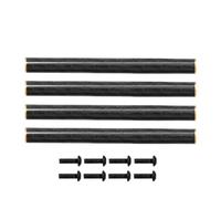 Lot de 4 tubes de renfort de châssis légers en fibre de carbone 67 mm, 70 mm et 78 mm for pare-chocs et pare-buffles de chenilles RC 1/10 - Personnalisables(Black,67mm)