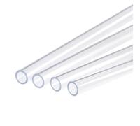Lot de 4 tubes en acrylique transparent, PMMA for éclairage, décoration, accessoires d'aquarium, raccords(6mm*8mm)