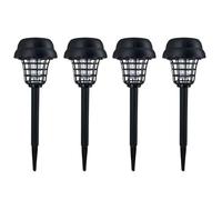 Lot de 4 tue-insectes solaires 2 en 1, lampe de chemin, étanche IP65
