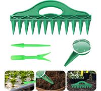 Lot de 4 tuteurs de semis avec 12 trous,réglables à la main,outil de plantation pour jardinage,semis,ameublissement du sol,expérience de jardinage pour parents et enfants