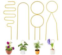 Lot de 4 Tuteurs métalliques pour Plantes d’intérieur, pour Plantes en Pot et grimpantes, Support décoratif pour tiges et lianes, 13,4 x 3,9 Pouces