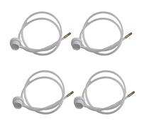 Lot de 4 tuyaux d'extension pour canettes de pulvérisation, tuyau flexible transparent avec buse de pulvérisation en métal, buse de protection réutilisable, tuyau d'extension de 60 cm