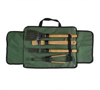 Lot de 4 Ustensiles "Barbecue" 46cm Vert & Naturel