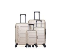 - lot de 4 - valise grand format, valise weekend, valise cabine, valise cabine xxs aigle - beige