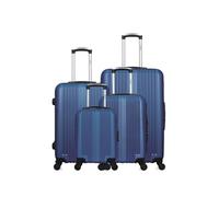 - lot de 4 - valise grand format, valise weekend, valise cabine, valise cabine xxs lipari - marine