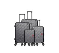 - lot de 4 - valise grand format, valise weekend, valise cabine, valise cabine xxs spiez - gris fonce