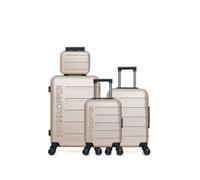 - lot de 4 - valise weekend, valise cabine, valise cabine xxs et vanity aigle - beige