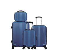 Lot de 4 - Valise Weekend, valise cabine, valise cabine XXS et vanity LIPARI - bleu - HERO