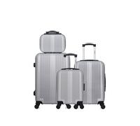 - lot de 4 - valise weekend, valise cabine, valise cabine xxs et vanity lipari - gris