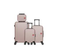 - lot de 4 - valise weekend, valise cabine, valise cabine xxs et vanity spiez - rose dore