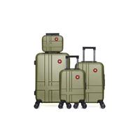 - lot de 4 - valise weekend, valise cabine, valise cabine xxs et vanity uster - kaki
