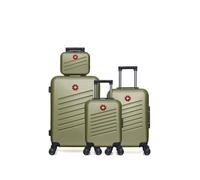 - lot de 4 - valise weekend, valise cabine, valise cabine xxs et vanity zurich - kaki