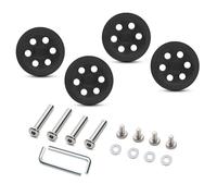 Lot de 4 valises de rechange pratiques avec rotation à 360 degrés, installation silencieuse, 69 Noir, One Size