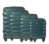 Lot de 4 valises extensibles - BEMON - Nice - ABS rigide - 55/65/75/85 cm - Vert