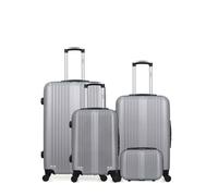LOT DE 4 - Valises grand format, weekend, cabine et vanity LIPARI - gris - HERO