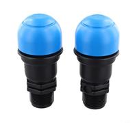Lot de 4 valves à air 3/4" PP Valve de purge automatique avec filetage extérieur pour systèmes d'irrigation, horticulture, agriculture, pression jusqu'à 10 MPa Noir (1 Pouce)