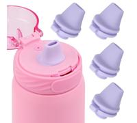 Lot de 4 valves de rechange pour bouteille d'eau Ello Cooper en acier inoxydable de 55/946 ml, embout buccal en silicone sans BPA, couvercle à bec verseur pour Ello Cooper 18/22/32/128, 128 ml