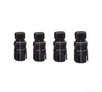 Lot de 4 valves de réglage de la pression des pneus pour un dégagement rapide de l'air sur les sentiers de sable doux et de boue, compatible avec SUV, VTT, camion, rouge argenté (noir)