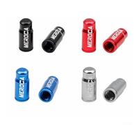 Lot de 4 valves de vélo en alliage d'aluminium, capuchons de buse de gaz pour VTT, vélo de route, résistant à la poussière et aux fuites, léger anodisé CNC pour valve PRESTA (bleu)