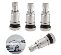 Lot de 4 valves en alliage de zinc pour pneus de voiture, valves universelles pour jantes, valves de jante en acier de qualité supérieure avec 11,3 mm, valves métalliques robustes pour voiture, moto