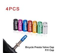 Lot de 4 valves en aluminium compatibles avec valve Presta pour vélo de route et vélos de course pour éviter les fuites et la poussière (noir)