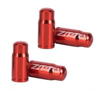 Lot de 4 valves en aluminium pour vélo pour valves Presta adaptées aux vélos de route et de course pour prolonger la durée de vie des pneus en bloquant la poussière et la pluie (rouge)