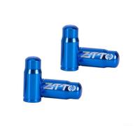 Lot de 4 valves en aluminium pour vélos à valve Presta, conçues pour une utilisation sur route et vélo de course pour bloquer la poussière et éviter les fuites d'air (bleu)