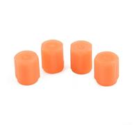 Lot de 4 valves lumineuses en plastique ABS fluorescent, protègent les valves de pneu de voiture et de vélo de la poussière (orange)