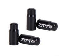 Lot de 4 valves Presta en alliage d'aluminium pour chambre à air de vélo de route, protection contre les débris et la pluie (noir)