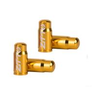 Lot de 4 valves Presta en alliage d'aluminium pour vélos de route, vélos de course, protège les valves de l'eau et de la saleté (doré)