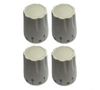 Lot de 4 valves thermostatiques M30 x 1,5 - Bouton rotatif de contrôle de température pour réglage du radiateur (blanc)