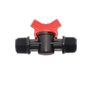 Lot de 4 vannes à Filetage mâle 1/2" et 3/4" for contrôle du débit d'eau, système d'irrigation, réservoir d'eau, Aquarium, Salle de Bain, raccords de tuyauterie(3/4")