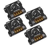 Lot de 4 variateurs LED DC 12 V 24 V pour bandes LED, 30 A 12 V, variateur PWM, bouton d'intensité pour régler la luminosité, régulateur de luminosité pour bande lumineuse