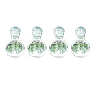 Lot de 4 vases à bulbes de propagation avec support à ventouse et crochets de suspension pour surveiller en temps réel la croissance des racines dans l'eau pour les plantes